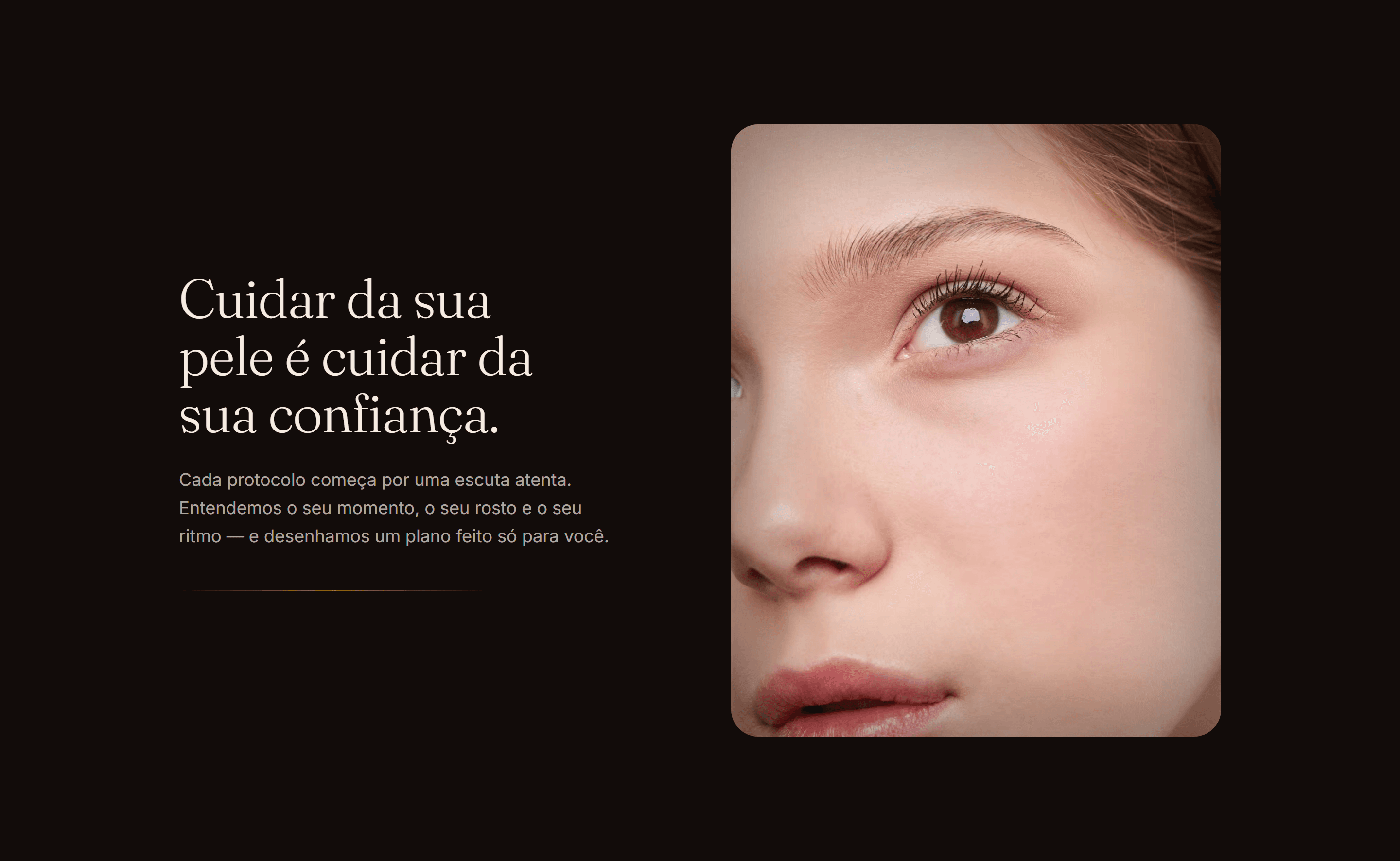 Por dentro da página da Clínica Aurora — exemplo construído pela Prumo